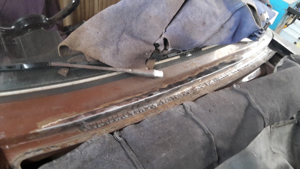 Welds ground down