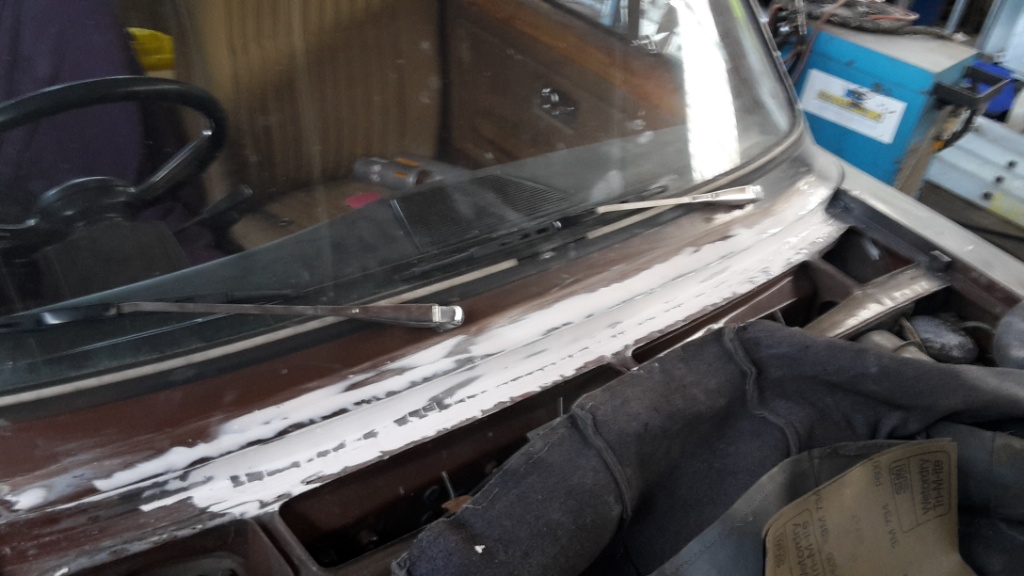 Filler sanded down
