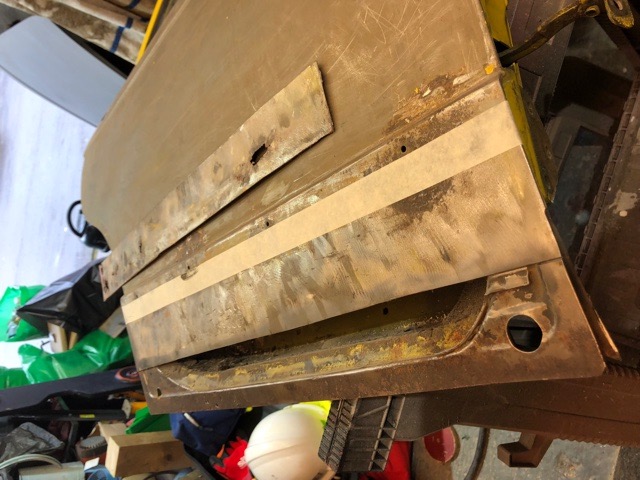Masking tape gives me a guild to cut to.
