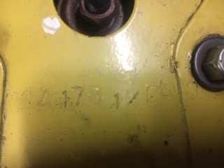 Chassis number stamped