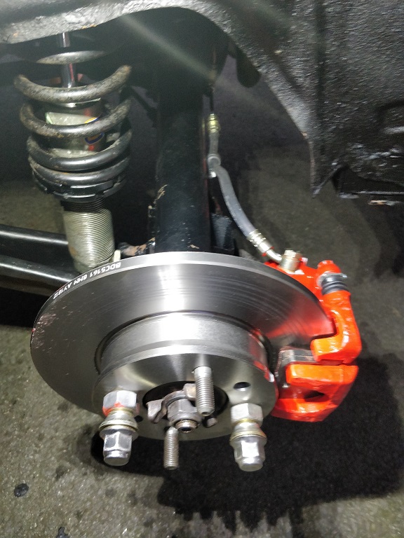 Axel fitted to car with caliper.jpg