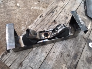 Gearbox mount welded and assembled