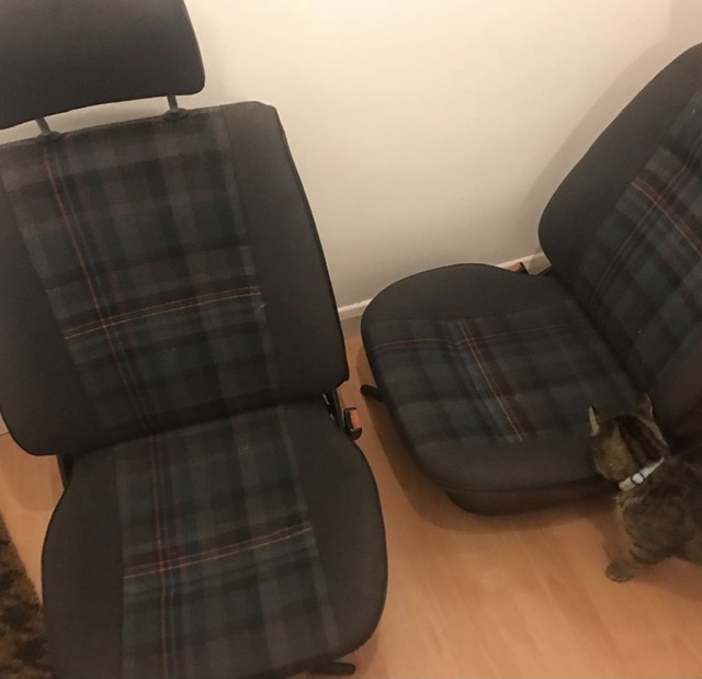Mk2 “Breadvan” seats before