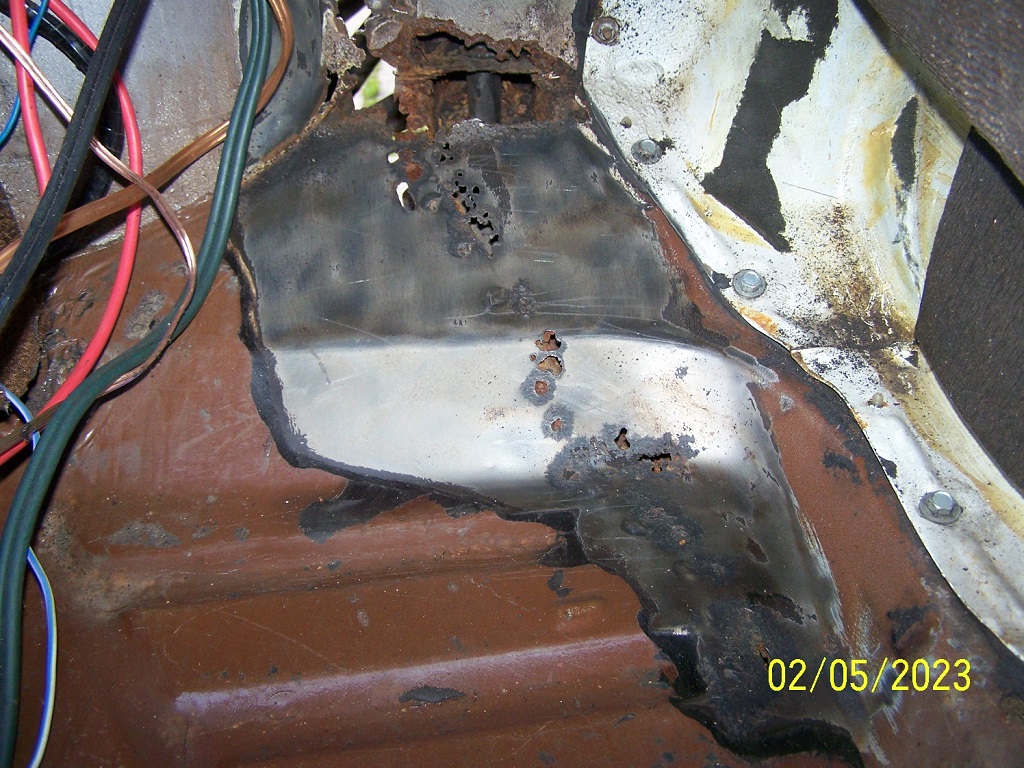 triumph dolomite front passenger footwell rust...JPG