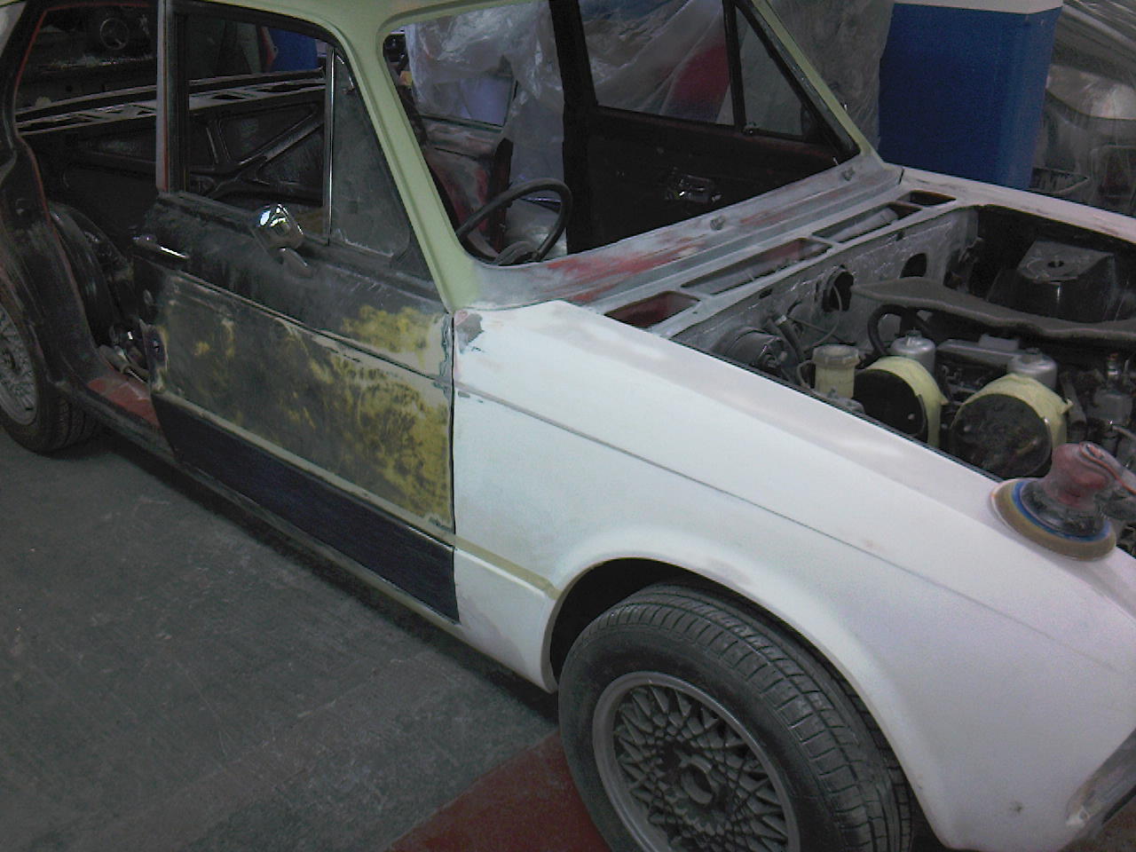 Building up the fibreglass wing lines a bit