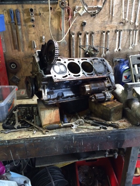 Almost done stripping down the engine.