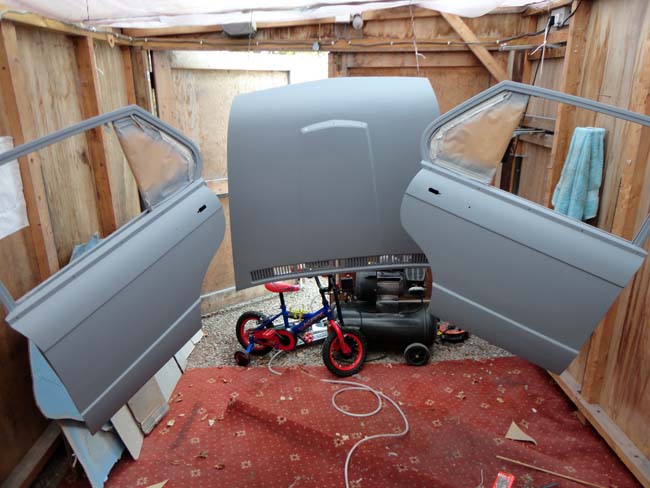 Panels after priming