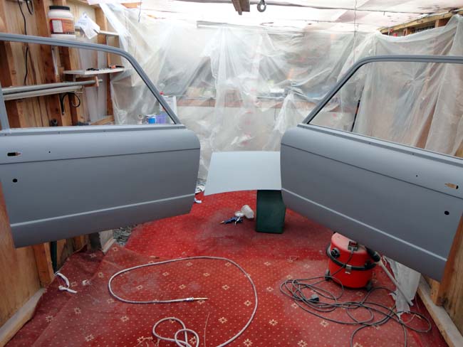 Panels after priming