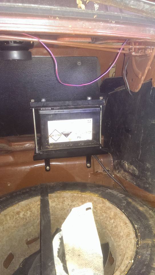 battery fitted in car