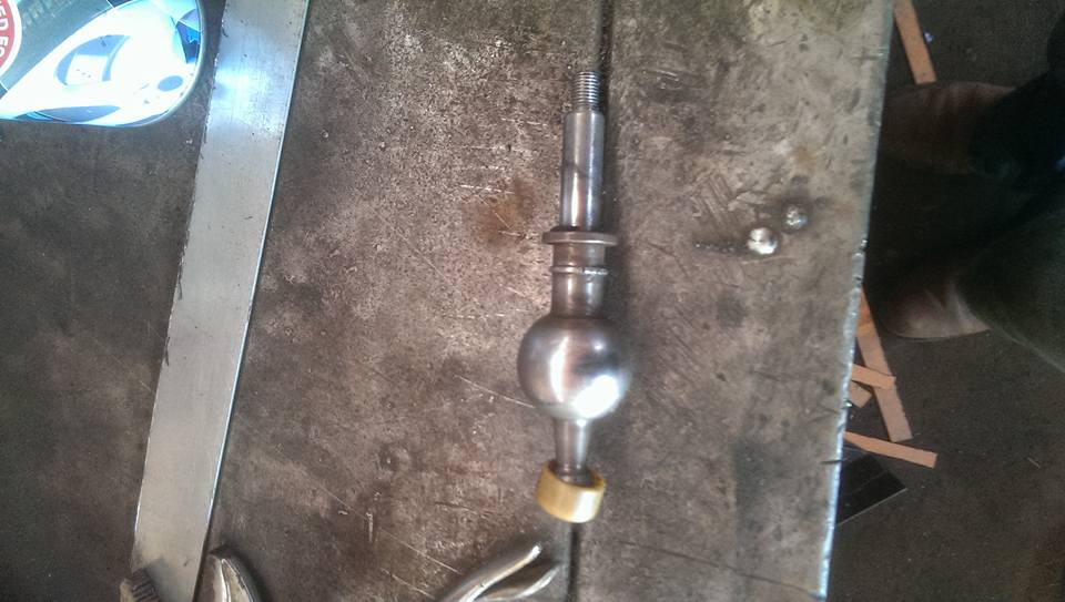 gearstick with rubber shock absorber removed ready for modification