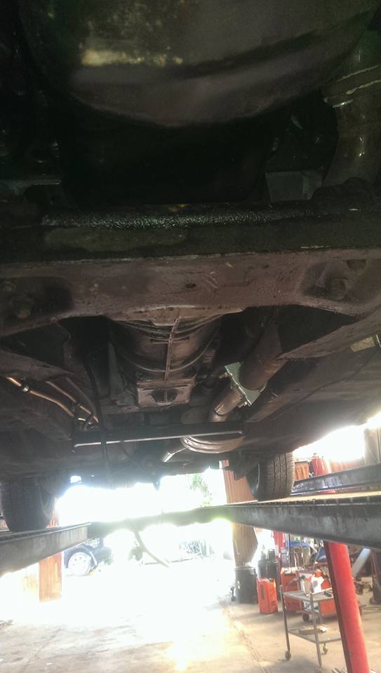 underside of car